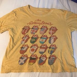 Yellow Rolling Stones T shirt